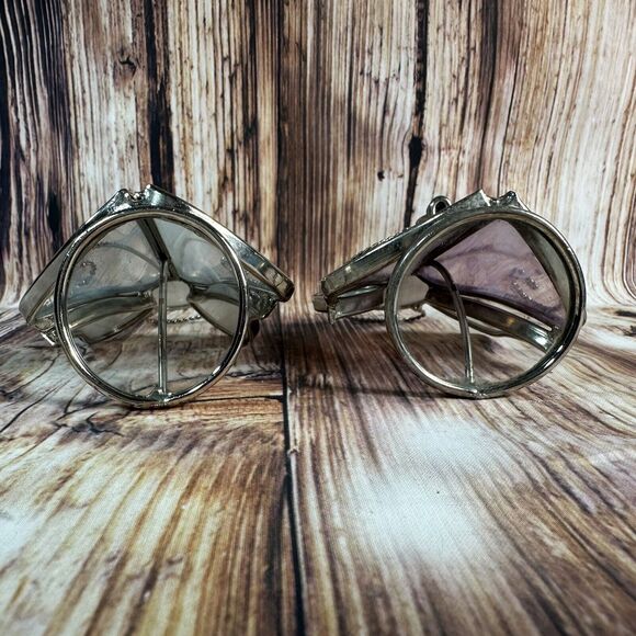 Vintage Stained Glass Angel Holding Candle Purple Blue Sun Catcher Free Standing - Picture 3 of 13